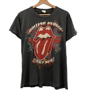 Madeworn gray Rolling Stones Distressed Band Tee